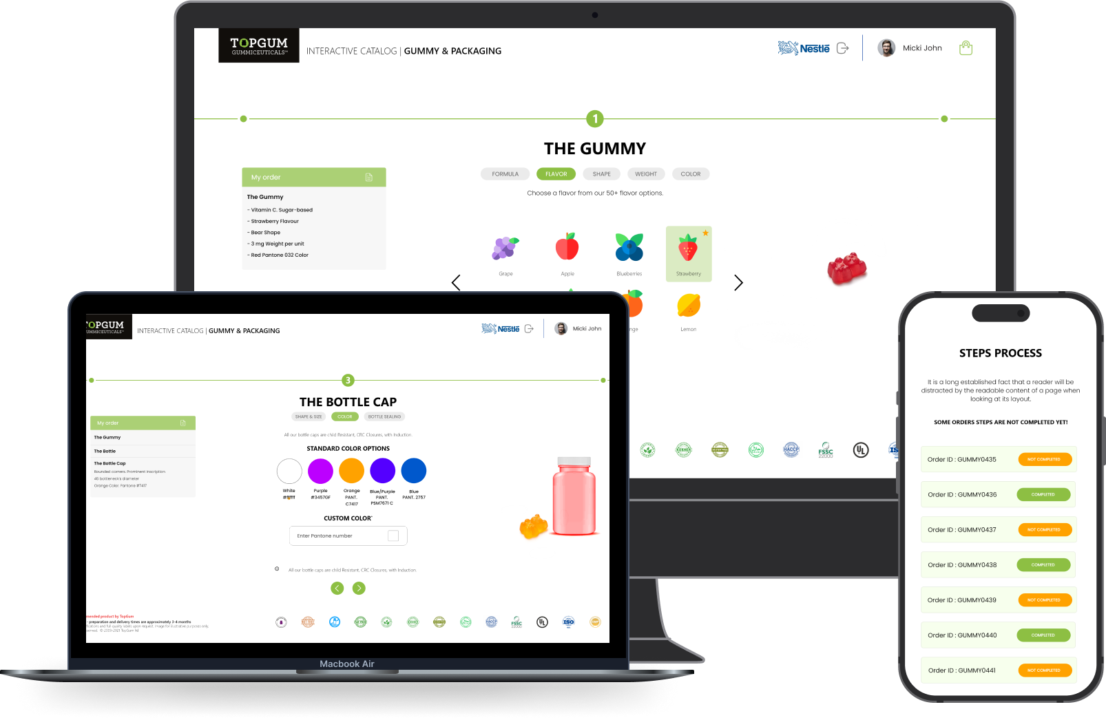 We Specified, Designed & Developed the TopGum App – hero screenshot